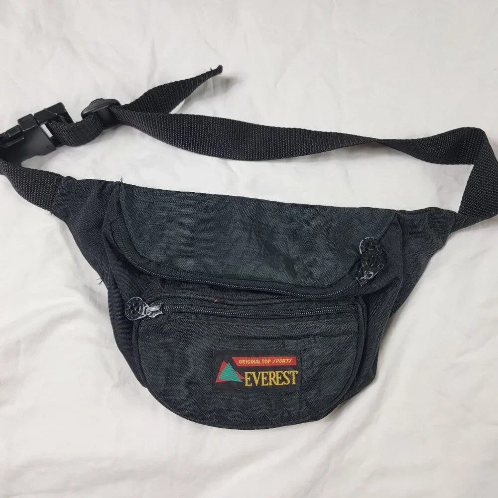 Vintage Everest Original Top Sports Nylon Waist Pack Hiking Camping Trails Out